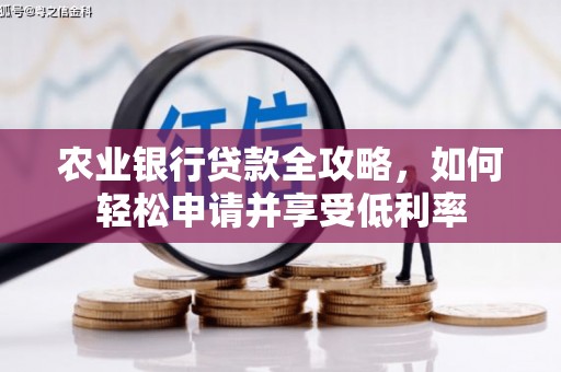 泾县农业银行贷款全攻略，如何轻松申请并享受低利率