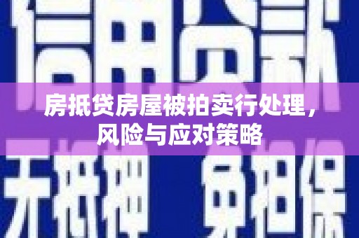 七堵房抵贷房屋被拍卖行处理，风险与应对策略