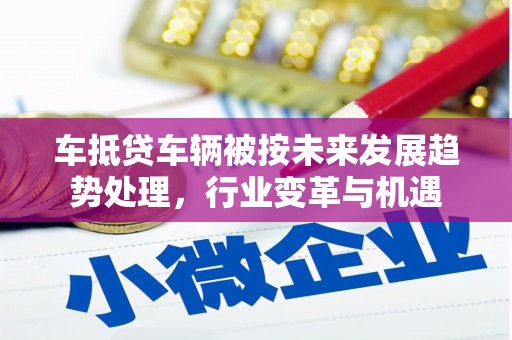 浈江车抵贷车辆被按未来发展趋势处理，行业变革与机遇