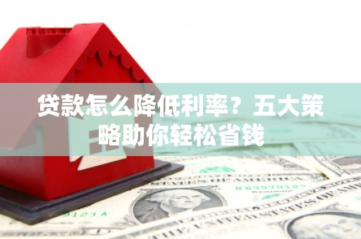 万里贷款怎么降低利率？五大策略助你轻松省钱