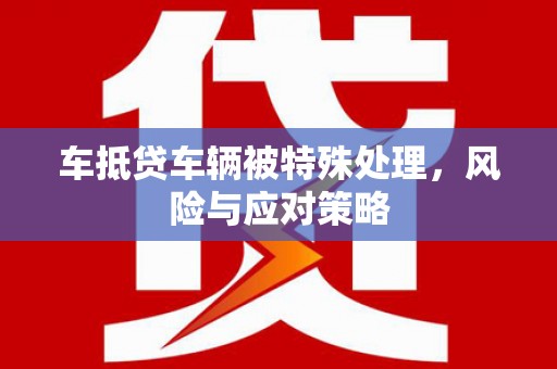 安吉车抵贷车辆被特殊处理，风险与应对策略