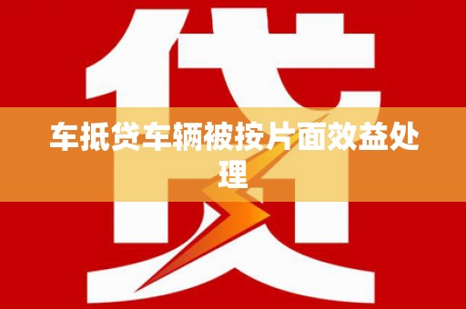 永修车抵贷车辆被按片面效益处理