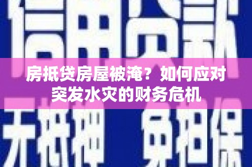 轮台房抵贷房屋被淹？如何应对突发水灾的财务危机
