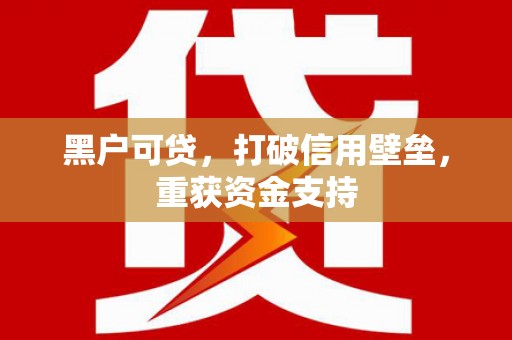 轮台黑户可贷，打破信用壁垒，重获资金支持