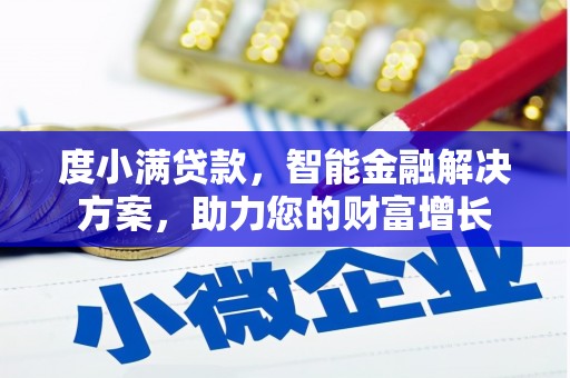 虎门度小满贷款，智能金融解决方案，助力您的财富增长