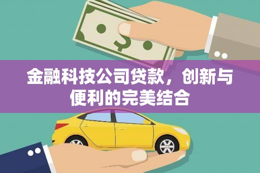阜康金融科技公司贷款，创新与便利的完美结合