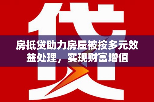 果洛房抵贷助力房屋被按多元效益处理，实现财富增值
