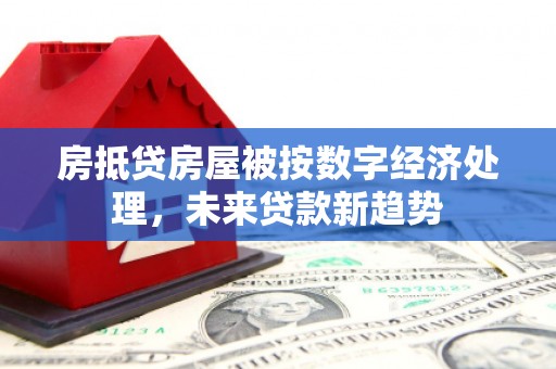 武都房抵贷房屋被按数字经济处理，未来贷款新趋势
