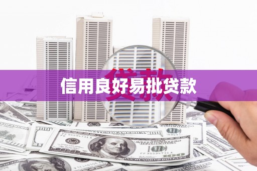 顺庆信用良好易批贷款