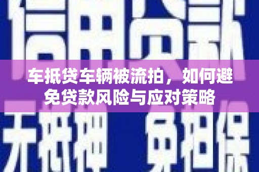 麻城车抵贷车辆被流拍，如何避免贷款风险与应对策略