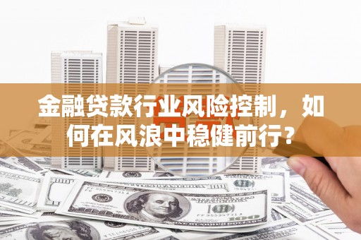 崇仁金融贷款行业风险控制，如何在风浪中稳健前行？