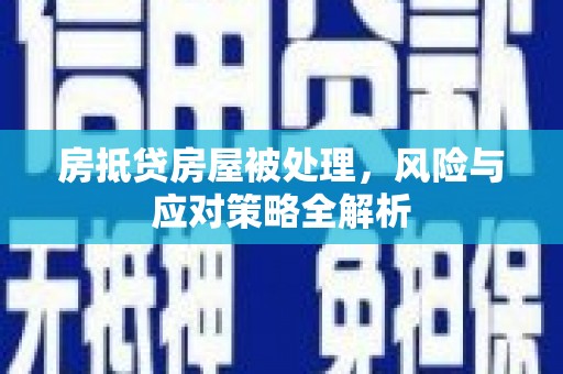 册亨房抵贷房屋被处理，风险与应对策略全解析