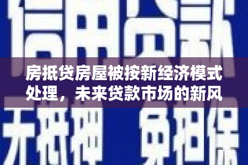 册亨房抵贷房屋被按新经济模式处理，未来贷款市场的新风向