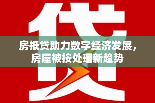 漯河房抵贷助力数字经济发展，房屋被按处理新趋势
