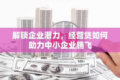莲都解锁企业潜力，经营贷如何助力中小企业腾飞