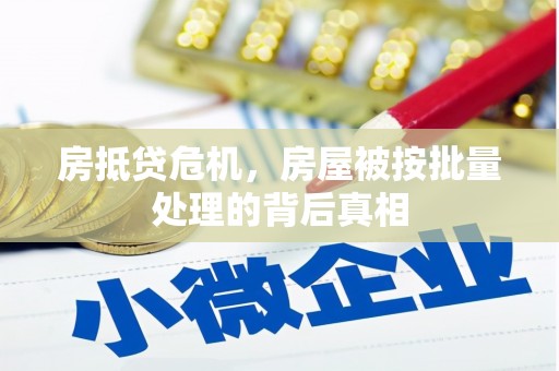 内蒙古房抵贷危机，房屋被按批量处理的背后真相