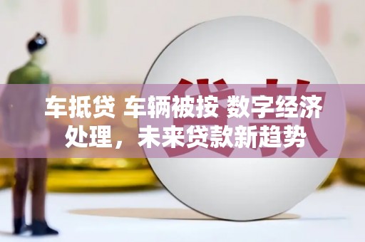 连南车抵贷 车辆被按 数字经济 处理，未来贷款新趋势