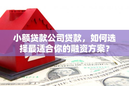 沂水小额贷款公司贷款，如何选择最适合你的融资方案？