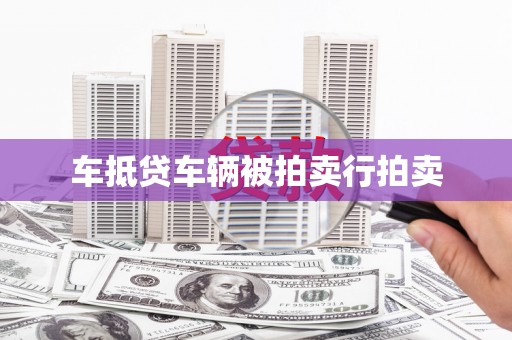 临颍车抵贷车辆被拍卖行拍卖