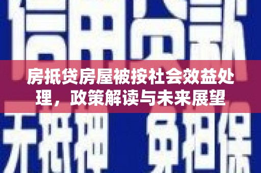 大竹房抵贷房屋被按社会效益处理，政策解读与未来展望