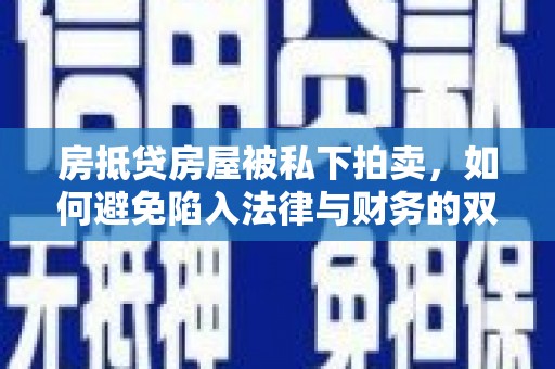 会宁房抵贷房屋被私下拍卖，如何避免陷入法律与财务的双重困境？