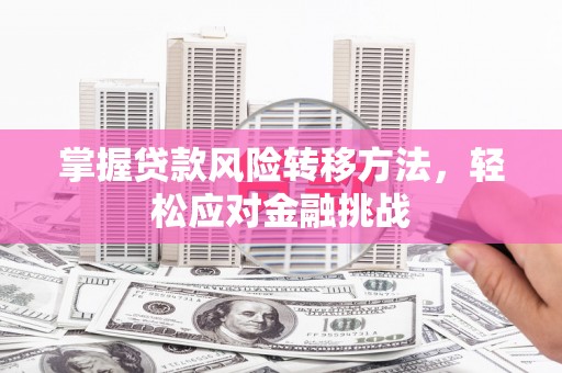 雾峰掌握贷款风险转移方法，轻松应对金融挑战