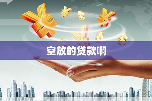 惠东空放的贷款啊