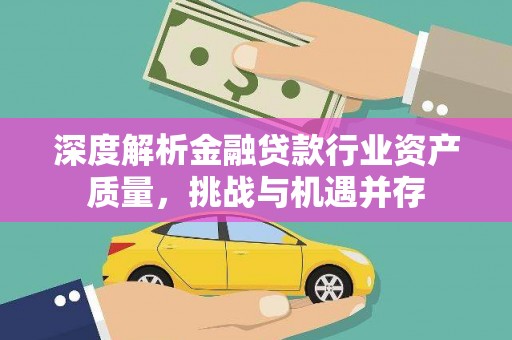 金昌深度解析金融贷款行业资产质量，挑战与机遇并存