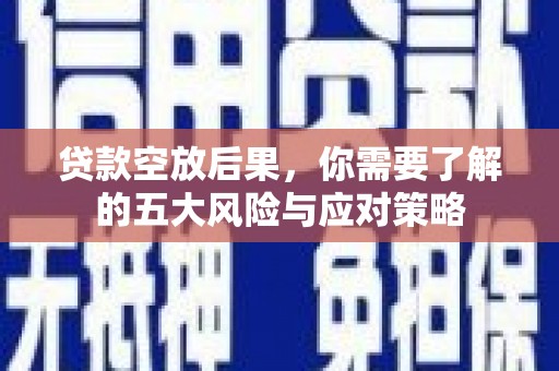理塘贷款空放后果，你需要了解的五大风险与应对策略