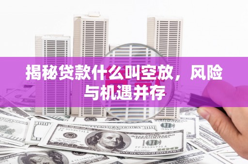 南涧揭秘贷款什么叫空放，风险与机遇并存