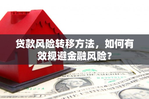 凤山贷款风险转移方法，如何有效规避金融风险？
