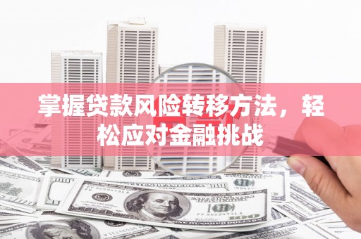 温宿掌握贷款风险转移方法，轻松应对金融挑战