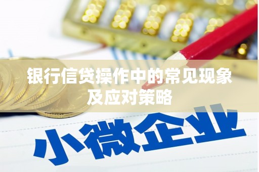 北竿银行信贷操作中的常见现象及应对策略