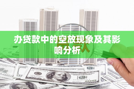九如办贷款中的空放现象及其影响分析
