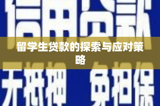 文水留学生贷款的探索与应对策略