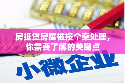 卫滨房抵贷房屋被按个案处理，你需要了解的关键点