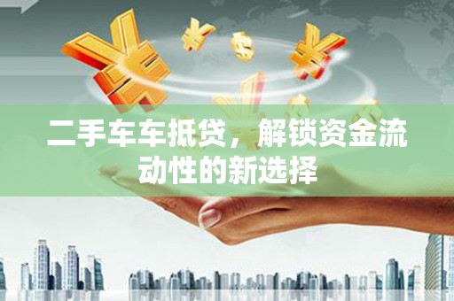 嘉禾二手车车抵贷，解锁资金流动性的新选择